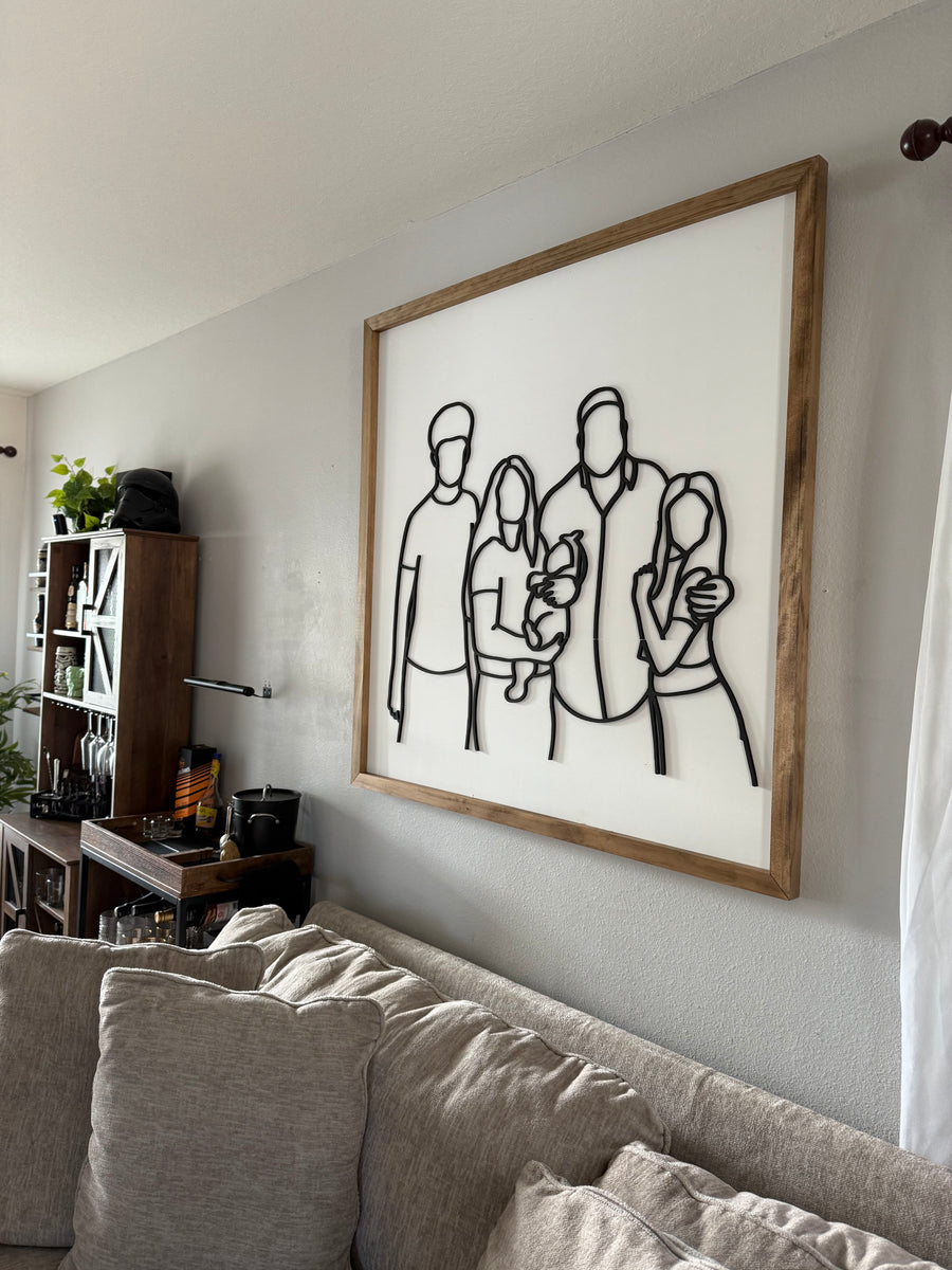 Custom Family Line Art Sign – 27willowlane