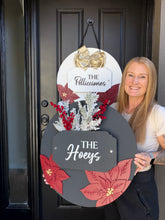 Load image into Gallery viewer, Poinsettia Door Hanger
