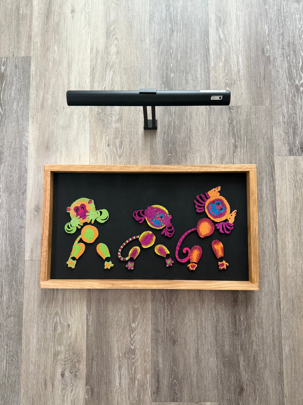 Glowing monkeys sign