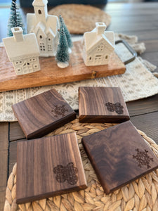 Set of 4 winter coasters