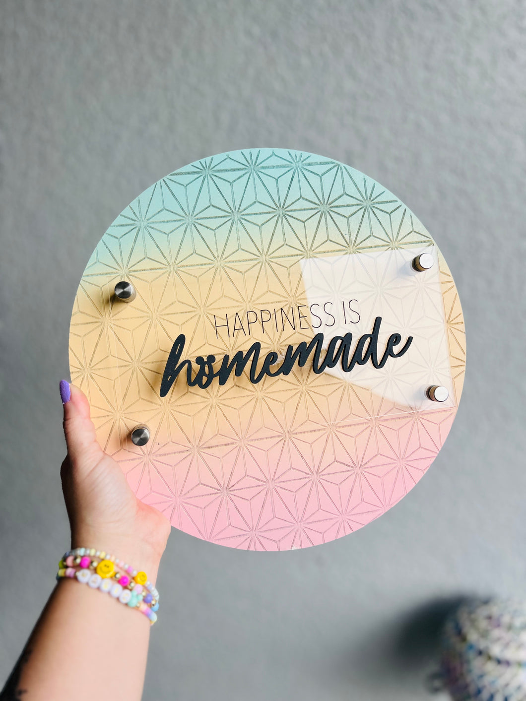 Happiness Round Sign