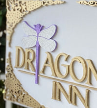 Load image into Gallery viewer, Dragon Fly Hotel Sign
