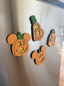 Set of 4 Pumpkin Magnets