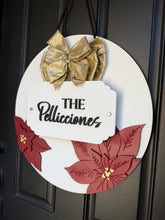 Load image into Gallery viewer, Poinsettia Door Hanger
