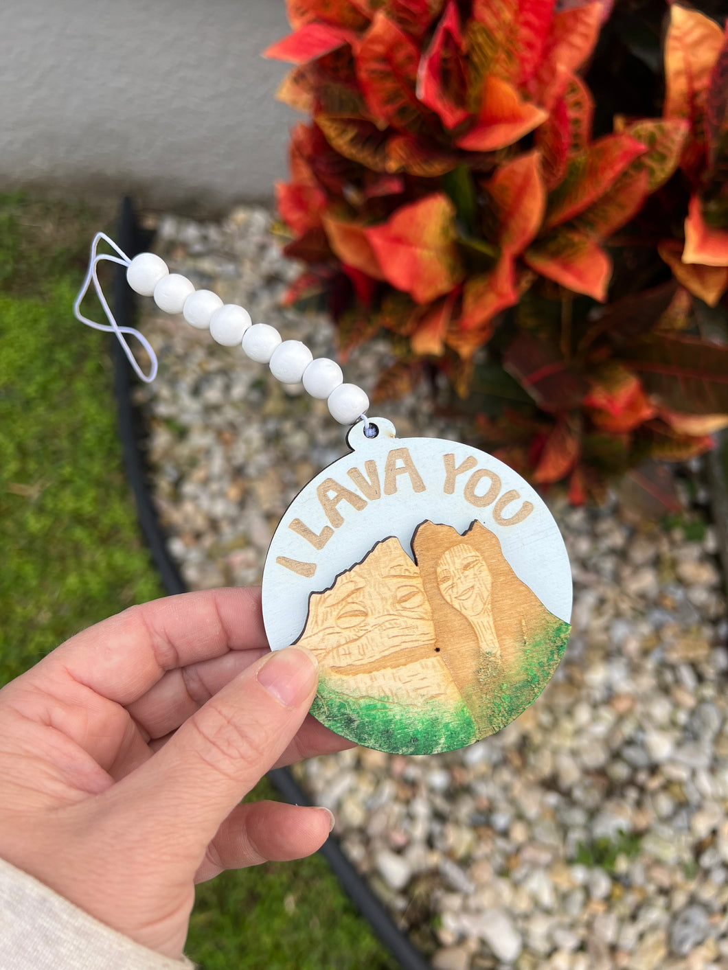 Volcano Car Charm