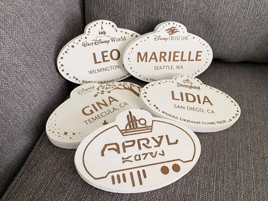 Wooden Name Tag