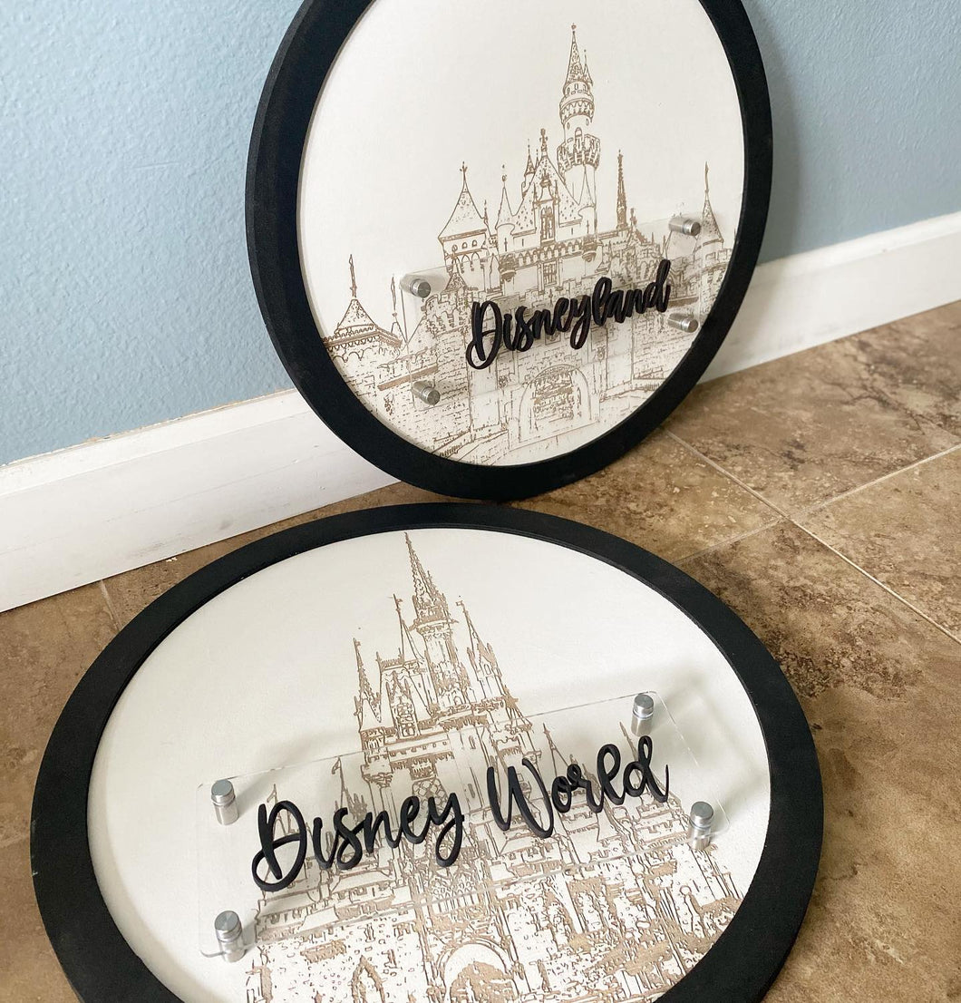 Sketch Castle Round Sign