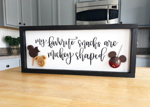 Mouse shaped Snacks Sign