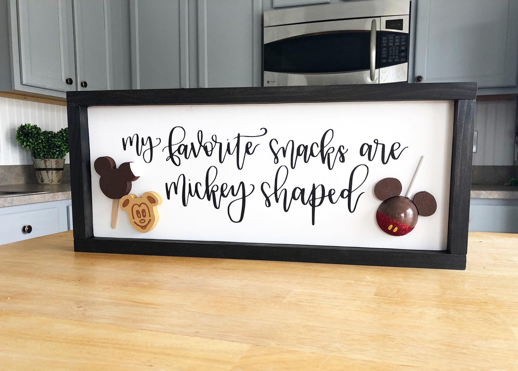 Mouse shaped Snacks Sign