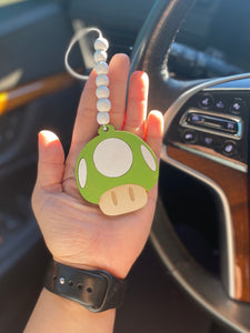 Green Mushroom Car Charm