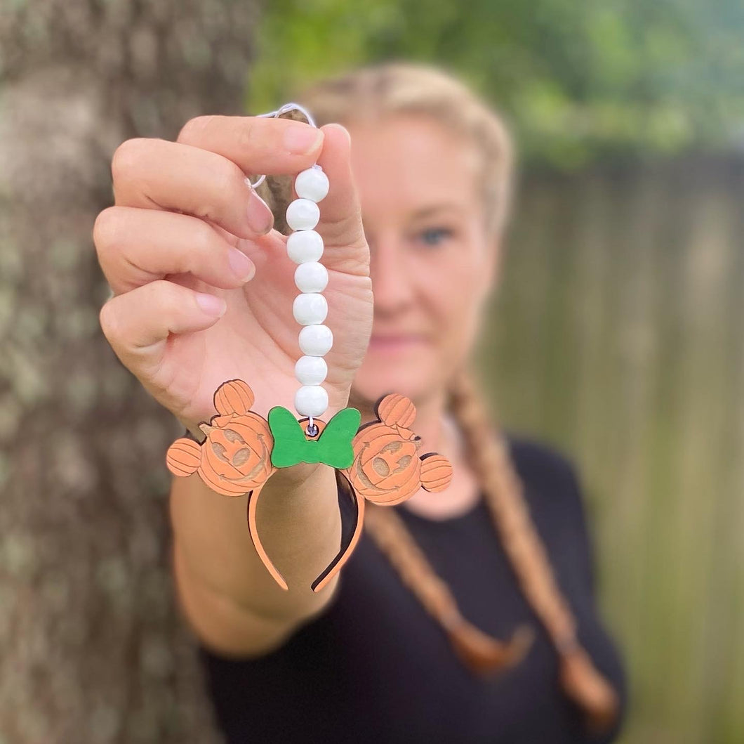 Pumpkin ears car charm