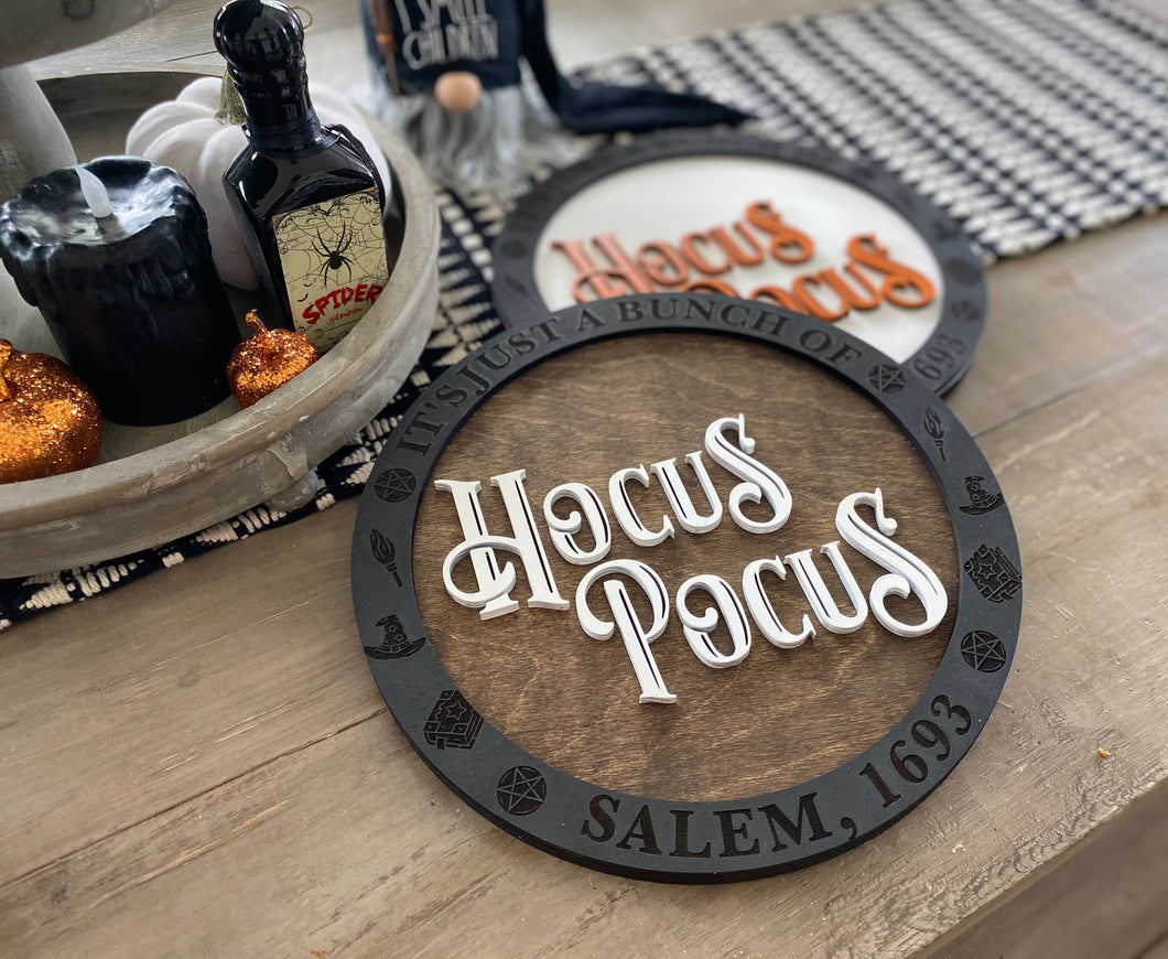 Hocus Pocus Round Sign