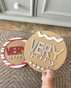 Gingerbread round sign Pastel