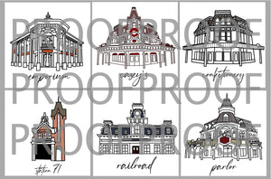 East Coast Building Set  Prints