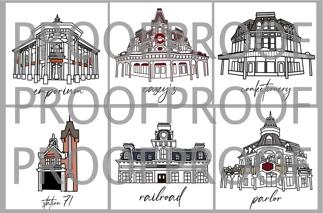 East Coast Building Set  Prints